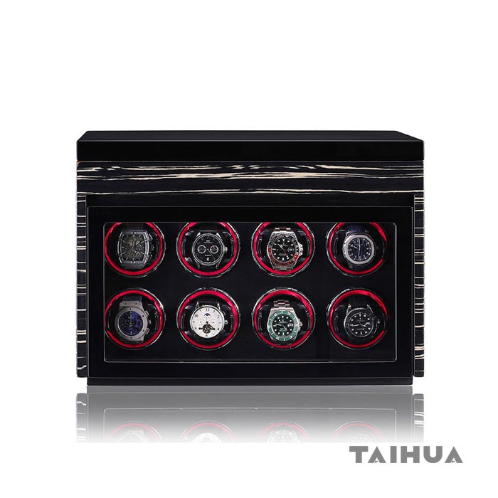 Luxury Wood Eight Watch Winder with 8 Storage