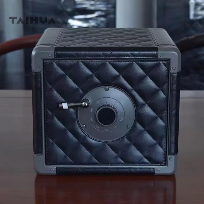 Luxury Leather Small 4-Watch Automatic Watch Winder Safe